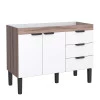 Gabinete Para Pia Cozinha 120cm Flamingo Cozimax Branco/Tamarindo