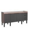 Gabinete De Cozinha Para Pia 180cm Madeira Flamingo Cozimax Preto/Tamarindo