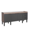 Gabinete Para Pia 200cm Madeira Flamingo Cozimax Preto/Tamarindo
