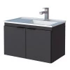 Gabinete Para Banheiro Madeira Midi 60 Com Lavatório Cozimax Preto