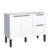 Gabinete De Madeira Para Pia De Cozinha 120cm Cisne Cozimax Branco