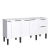 Gabinete De Madeira Para Pia De Cozinha 180cm Cisne Cozimax Branco
