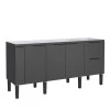 Gabinete De Madeira Para Pia De Cozinha 180cm Cisne Cozimax Preto