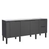 Gabinete De Madeira Para Pia De Cozinha 200cm Cisne Cozimax Preto