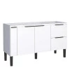 Gabinete De Madeira Para Pia De Cozinha 150cm Cisne Cozimax Branco