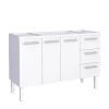 Gabinete de Aço Para Pia de 140cm Vênus 3 Gavetas Cozimax Branco
