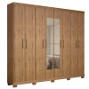 Guarda Roupa Casal 8 Portas Com Espelho Sevilha Gelius Madeirado