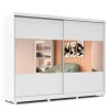 Guarda Roupa Grande 2 Portas com Espelho 100% MDF 278x239x63 Apolo Gelius Branco