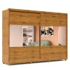 Guarda Roupa Grande 2 Portas com Espelho 100% MDF 278x239x63 Apolo Gelius Madeirado