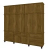 Guarda Roupa 5 Portas Diamante 2.4 Fabrimoveis Imbuia