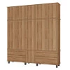 Guarda Roupa 5 Portas House Fabrimoveis Freijo