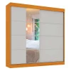Guarda Roupa Casal Com Espelho Navegantes Mirarack Cedro/Off White