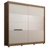 Guarda Roupa Casal 100% MDF Com Espelho Orfeu Gelius Madeirado/Off White