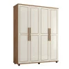 Guarda Roupa 4 Portas 1.8 Versátil Fabrimoveis Freijo/Off White
