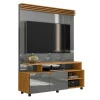 Estante Home Sala Pequeno 136cm Para TV 55 Pol Berlim Lukaliam Cinza/Tauari