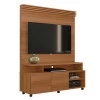 Estante Home Sala Pequeno 136cm Para TV 55 Pol Berlim Lukaliam Jequitiba