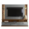 Estante Home Para TV 70 Polegadas 207cm Bilbao Lukaliam Cedro/Cinza Perolizado