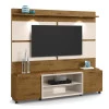 Estante Home Para TV 60 Polegadas Bless 1.8 Com LED Lukaliam Canela/Off White