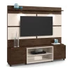 Estante Home Para TV 60 Polegadas Bless 1.8 Com LED Lukaliam Noce/Off White
