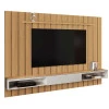 Painel Ripado Para TV 75 Polegadas 217cm Brise com Nicho 2.2 EDN Freijo/Fendi