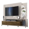 Estante Home Para TV 55 Polegadas Elegance 2.1 Lukaliam Off White/Canela