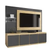 Estante Home Para TV até 55 Luz EDN Grafite/Pinus