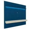 Home Ripado Para TV 85 Polegadas Com LED 230x250 Nobre Gelius Azul/Off White