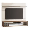 Home Suspenso Para TV 65 Polegadas Ópera 1.8 com Espelho Imcal Off White/Freijó