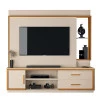 Home Rack com Painel 2.0m TV 75 Pol Avis EAX Off White/Cedro
