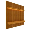 Home Painel Ripado 3D Para TV 70 Polegadas 180 x 250 Com LED Requinte Gelius Naturale