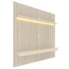Home Painel Ripado 3D Para TV 70 Polegadas 180 x 250 Com LED Requinte Gelius Off White