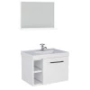 Conjunto Para Banheiro Aço Gabinete com Espelho Amora 50 Cozimax Branco