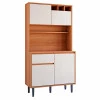 Kit Cozinha Pequena Completa 90x180cm Adega 4 Portas 1 Gaveta Soft Lukaliam Jequitiba/Areia