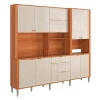 Cozinha Grande Completa 240x220cm 10 Portas 3 Gavetas Astra 2.4 Lukaliam Jequitiba/Areia