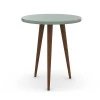 Mesa de Apoio Retrô Pés Palito Legs Patrimar Verde Bellagio