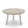 Mesa de Centro Redonda Pés de Ferro 67 x 67 x 38 Evolution Patrimar Off White