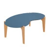 Mesa de Centro MDF Usinado Florida 105cm Lukaliam Azul Lord/Freijo