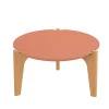 Mesa de Centro MDF Usinado Florida 55cm Lukaliam  Luanda/Freijo