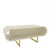 Mesa de Centro Design Exclusivo Nobre Pés de Ferro Gelius Off White