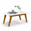 Mesa de Centro Retangular 90 x 50 x 39 Prism Patrimar Branco