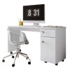Escrivaninha Mesa Notebook Escritório Quarto 136cm Malta Lukaliam Branco