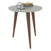 Mesa Lateral Retrô Iris Mirarack Off White