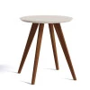 Mesa Lateral Redonda Sala de Estar 60x60x66 Classic Imcal Off White