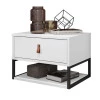 Mesa de Cabeceira Suspensa 1 Gaveta 45cm Sigma Casa D Branco