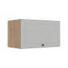 Módulo Armário Aéreo 60cm 1 Porta Basculante 100% MDF Cozinha Provence Robel Hanover/Branco Matte
