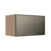 Módulo Armário Aéreo 60cm 1 Porta Basculante Vidro Reflecta Cozinha Modulada Robel Hanover