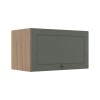 Módulo Armário Aéreo 60cm 1 Porta Basculante 100% MDF Cozinha Provence Robel Hanover/Salvia Matte