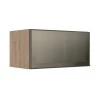 Módulo Armário Aéreo 70cm 1 Porta Basculante Vidro Reflecta Cozinha Modulada Robel Hanover
