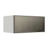 Módulo Armário Aéreo 80cm 1 Porta Basculante Vidro Reflecta Cozinha Modulada Robel Branco