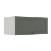 Módulo Armário Aéreo 80cm 1 Porta Basculante 100% MDF Cozinha Provence Robel Branco/Salvia Matte